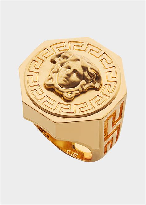 chevaliere homme argent versace|Bijoux Versace pour homme .